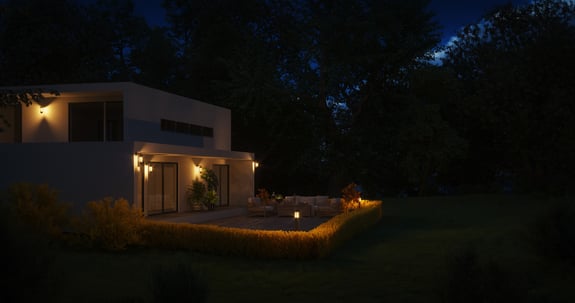 Modern house in nature